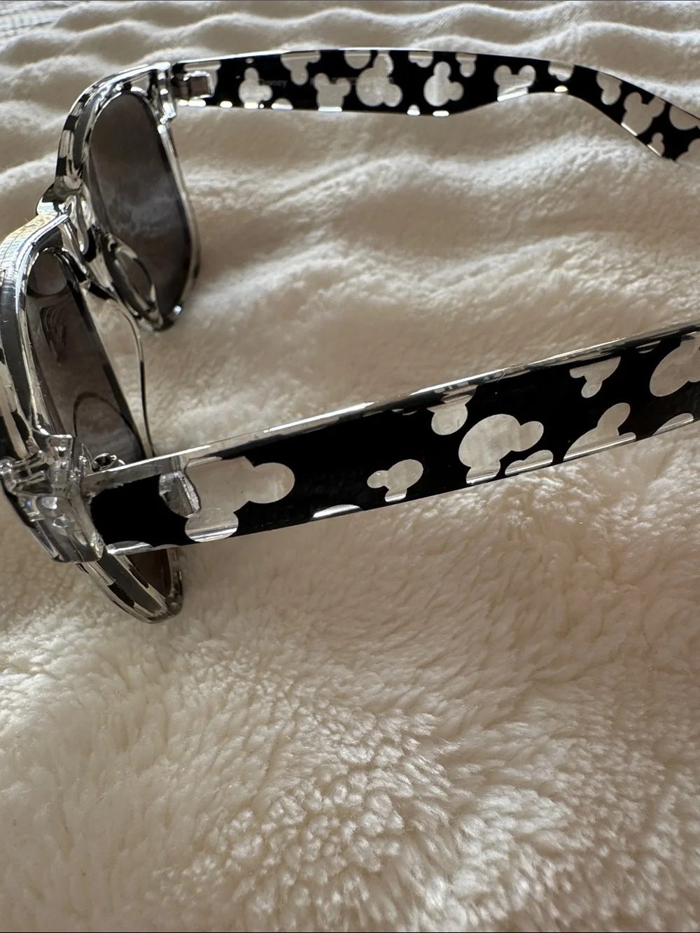 Disney Black Sunglasses with Clear Floral Polka Accents